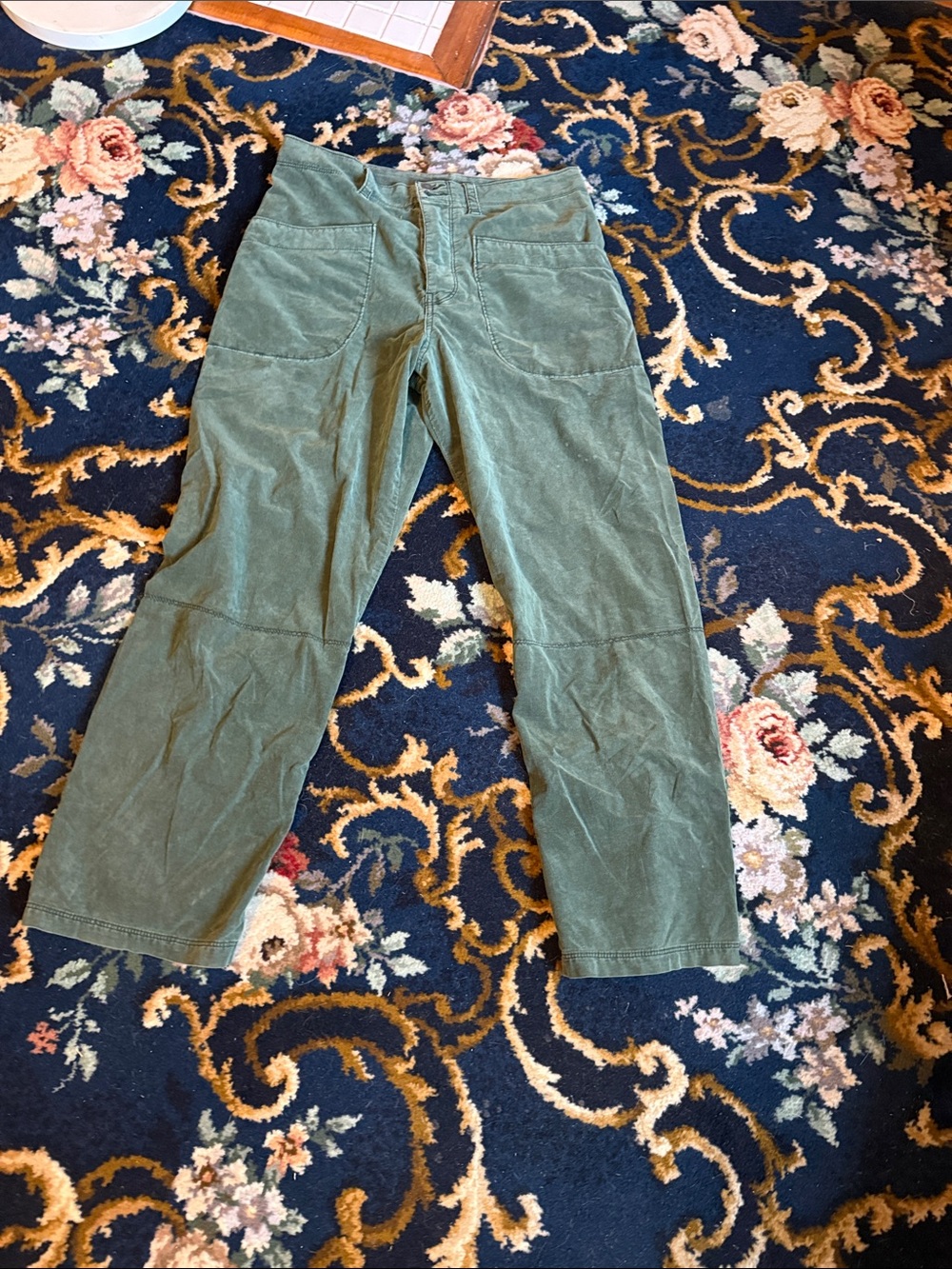Free People Olive Green Corduroy Utility Pants- worn a few times. 88 retail
